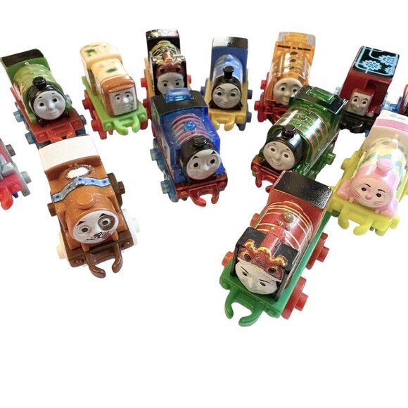 Thomas The Tank Train And Friends Holiday Mini Trains Mattel Lot Of 13 Christmas - Picture 1 of 5